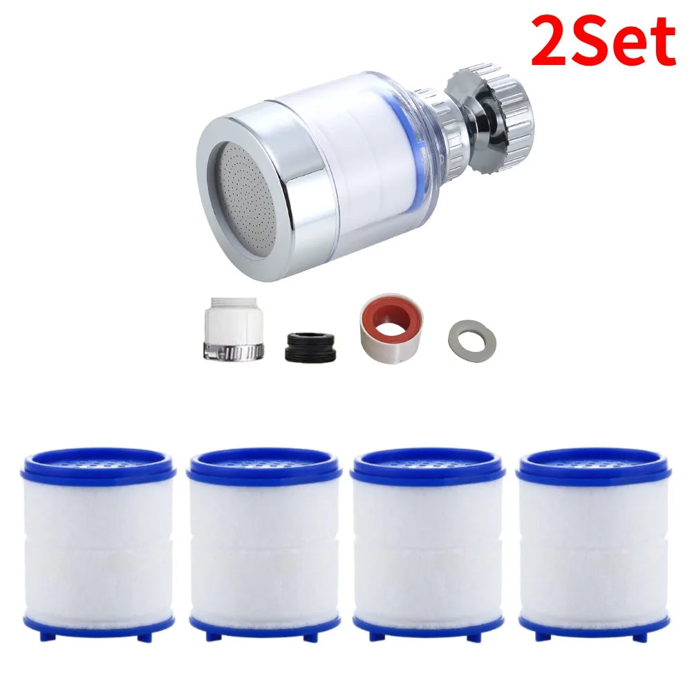 Filtro de agua para grifo con cabezal giratorio 360° para agua del grifo más limpia