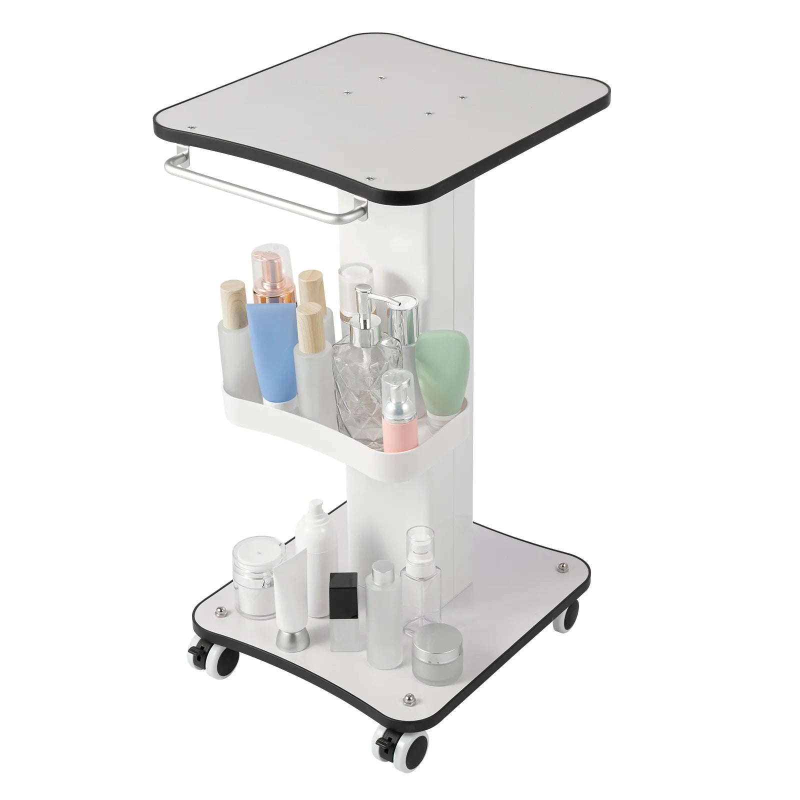 Chariot de beauté pour salon avec roues et rangement à 3 niveaux
