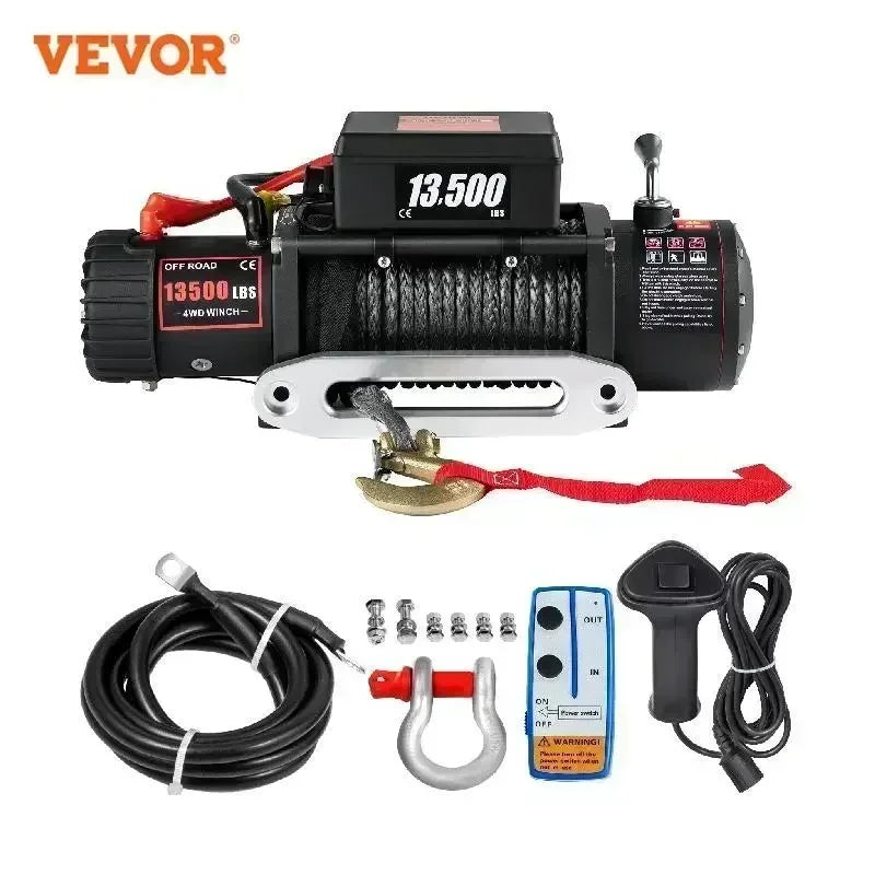 13,500 lb Electric Winch with Wireless Remote & Synthetic Rope