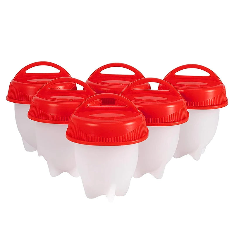 3/6pcs BPA Free Silicone Egg Boiler Steamer Non-stick Silicone Egg Cook Cups Fast Egg Poacher for Breakfast Kitchen Cooking Tool