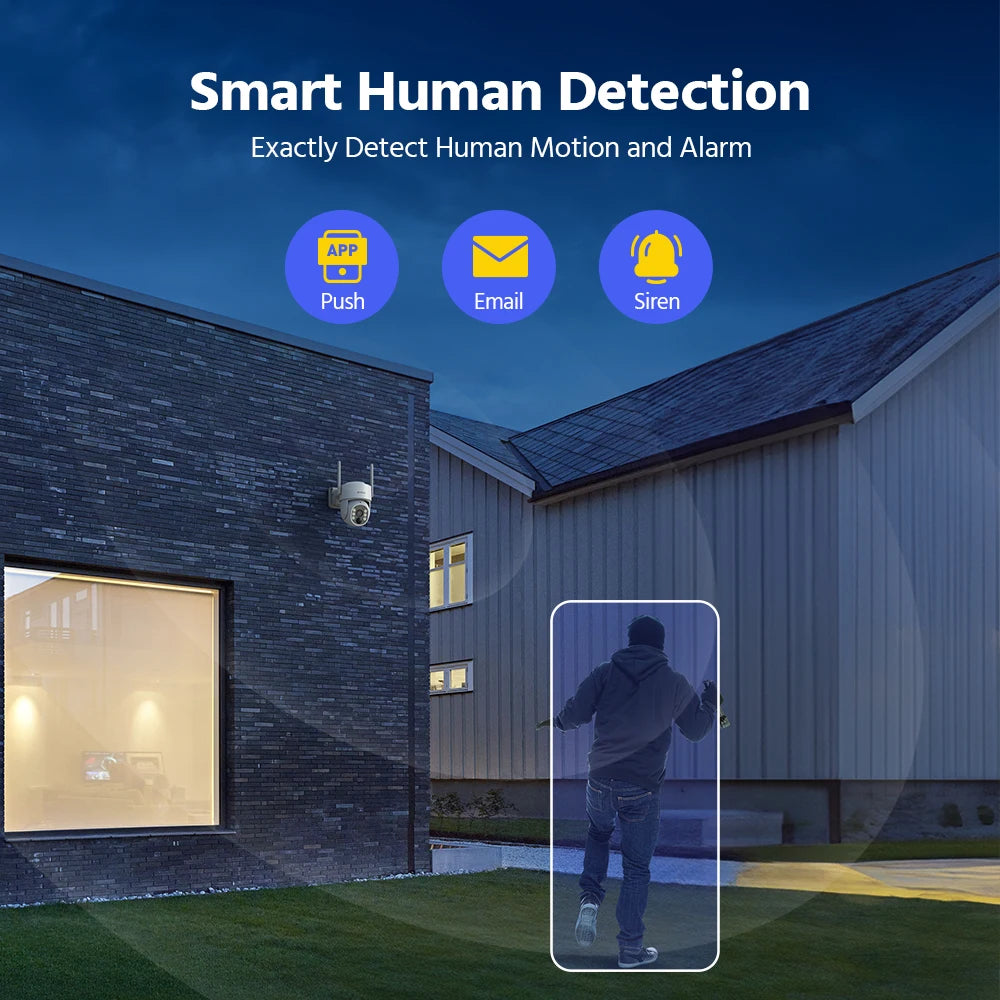4MP Wireless PT Solar Security Camera System with NVR