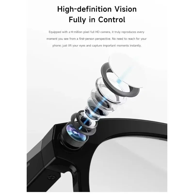 AI Smart Glasses with 8K Camera, Translation & Bluetooth Calls