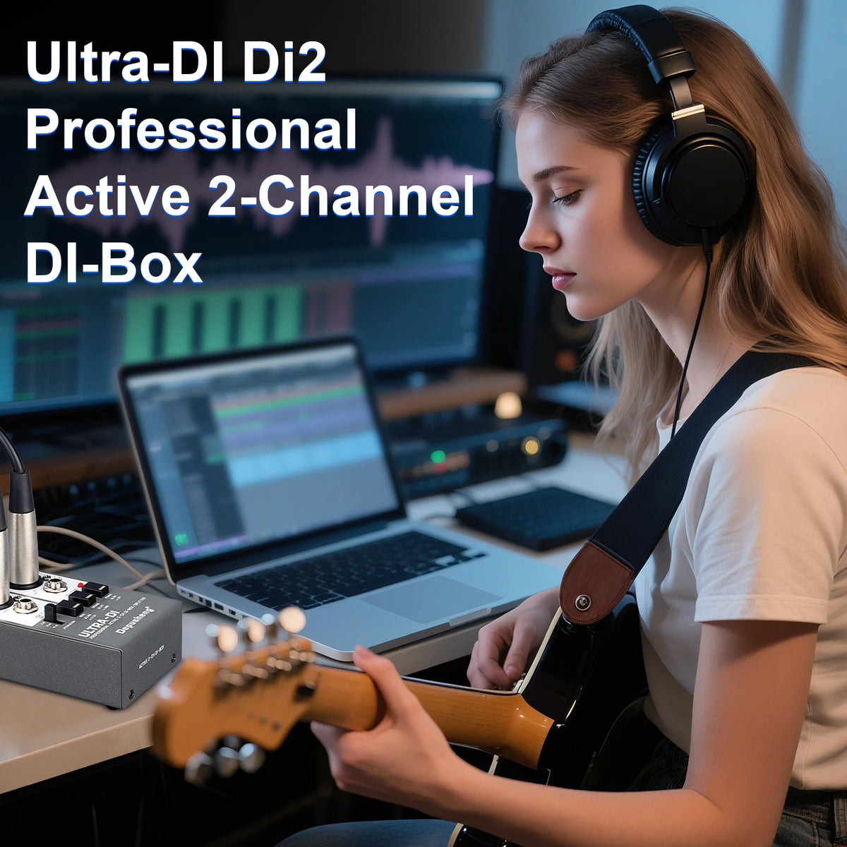 Boîte DI audio active avec options de canal