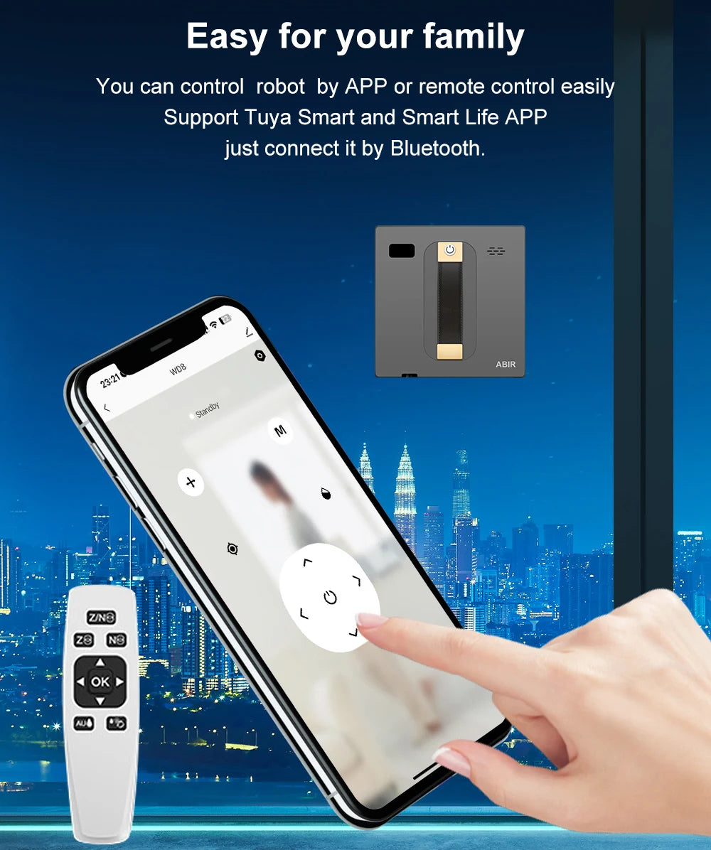 Robot aspirapolvere per finestre ABIR WD8 con doppia spruzzatura d'acqua