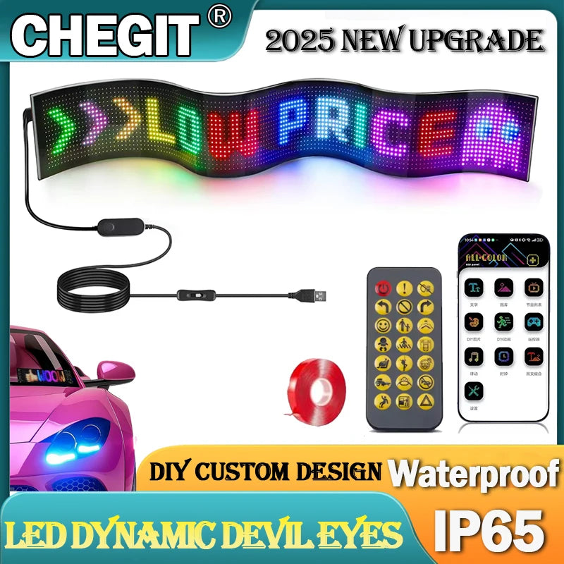 Painel de matriz RGB LED programável flexível