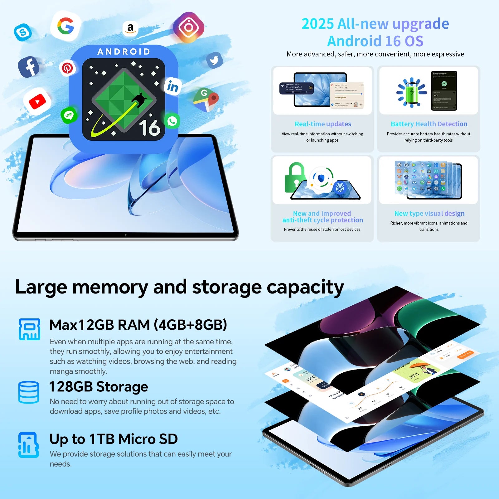 Custodia Teclast P30T con accessori tutto-in-uno per tablet