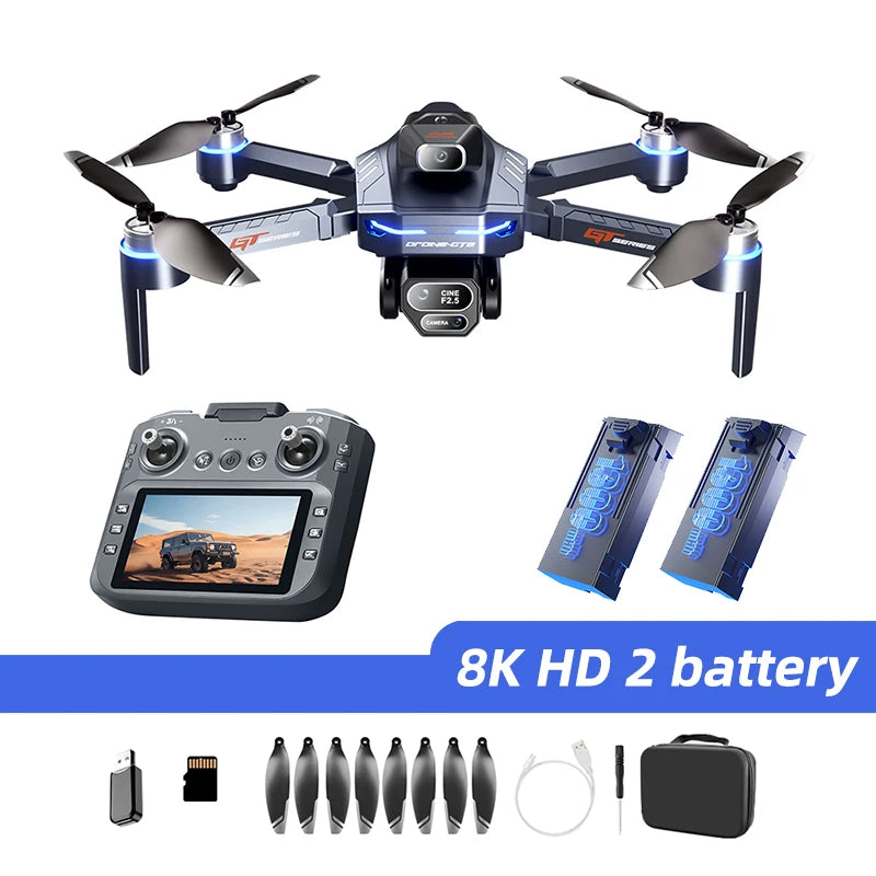 Lenovo GT8 8K Camera Drone with Screen, 3 Cameras & 3000m Range