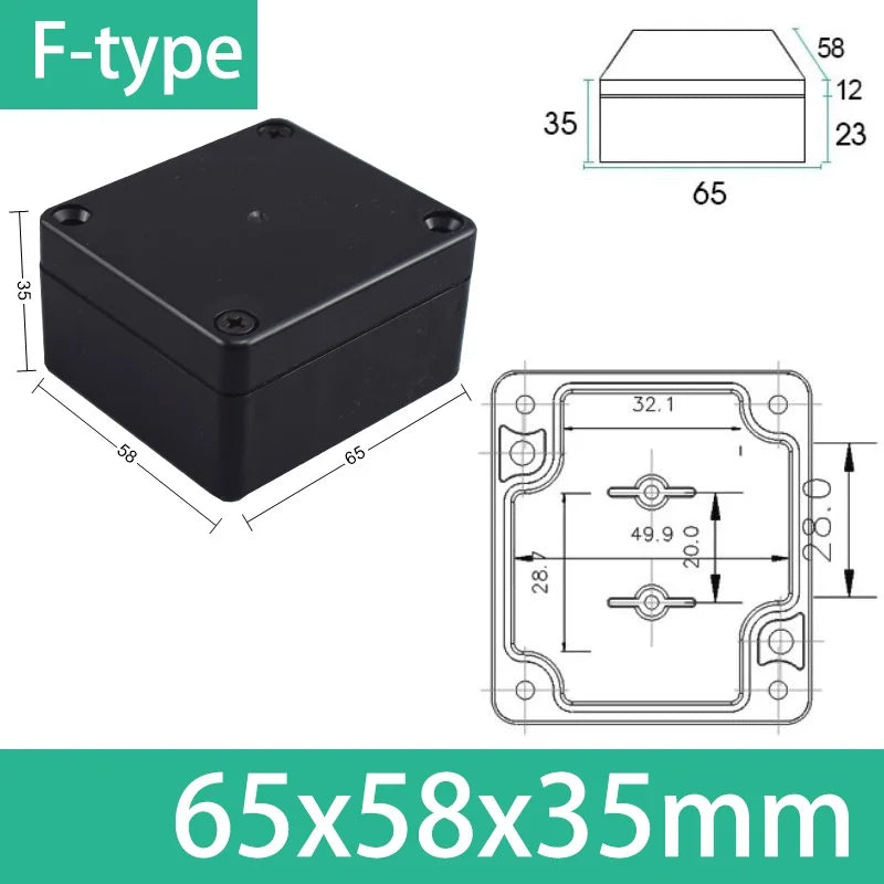 ABS Electronics Enclosure, Black or Clear Lid & Mounting Options