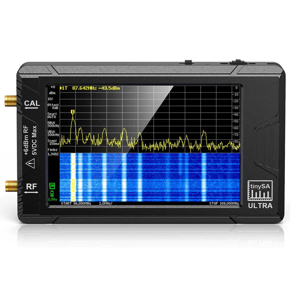 Spectrum Analyzer TinySA ULTRA With 4" Display 100kHz to 5.3GHz with 32GB Card Version V0.4.5.1