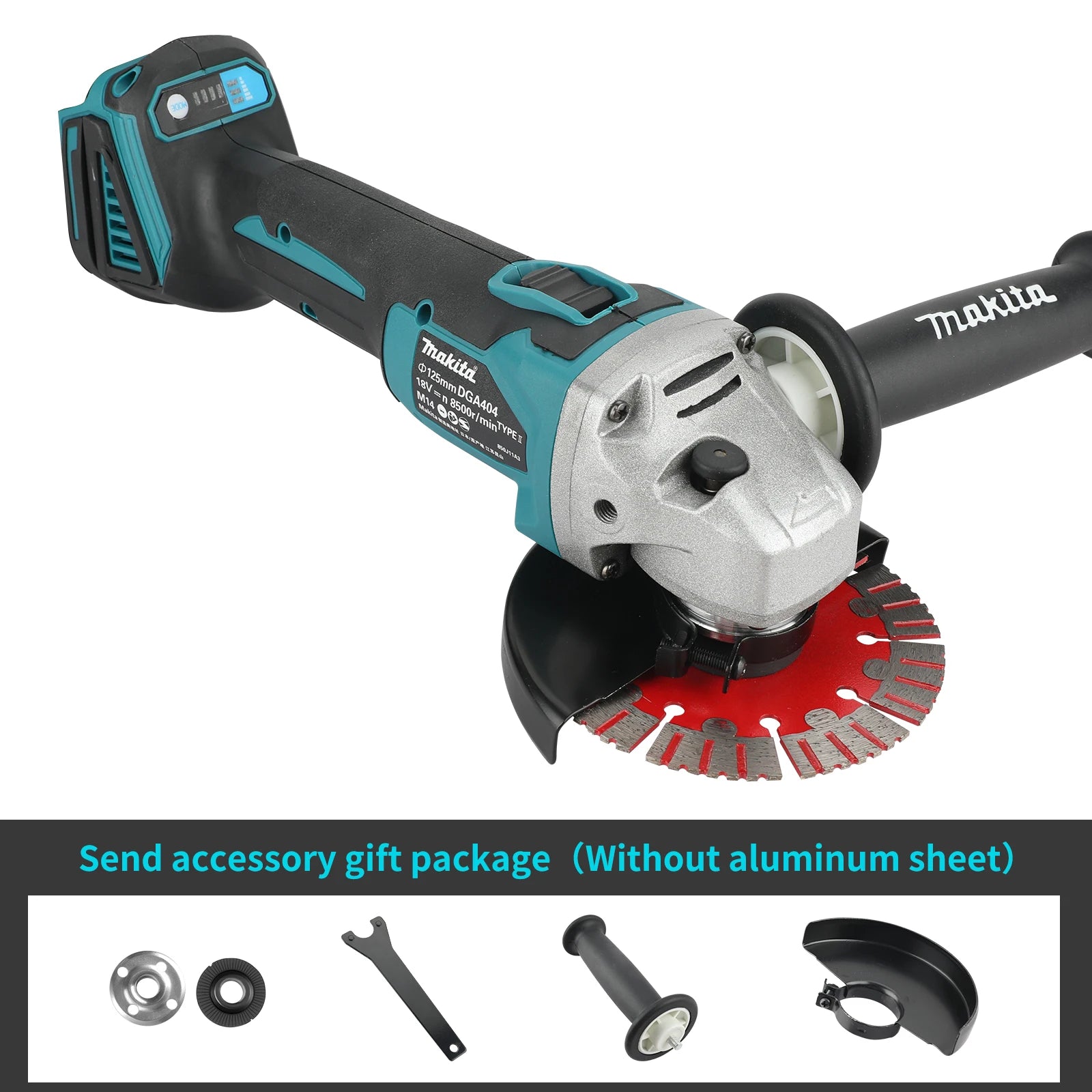 Makita DGA404 18V Brushless Variable Speed 125mm Angle Grinder