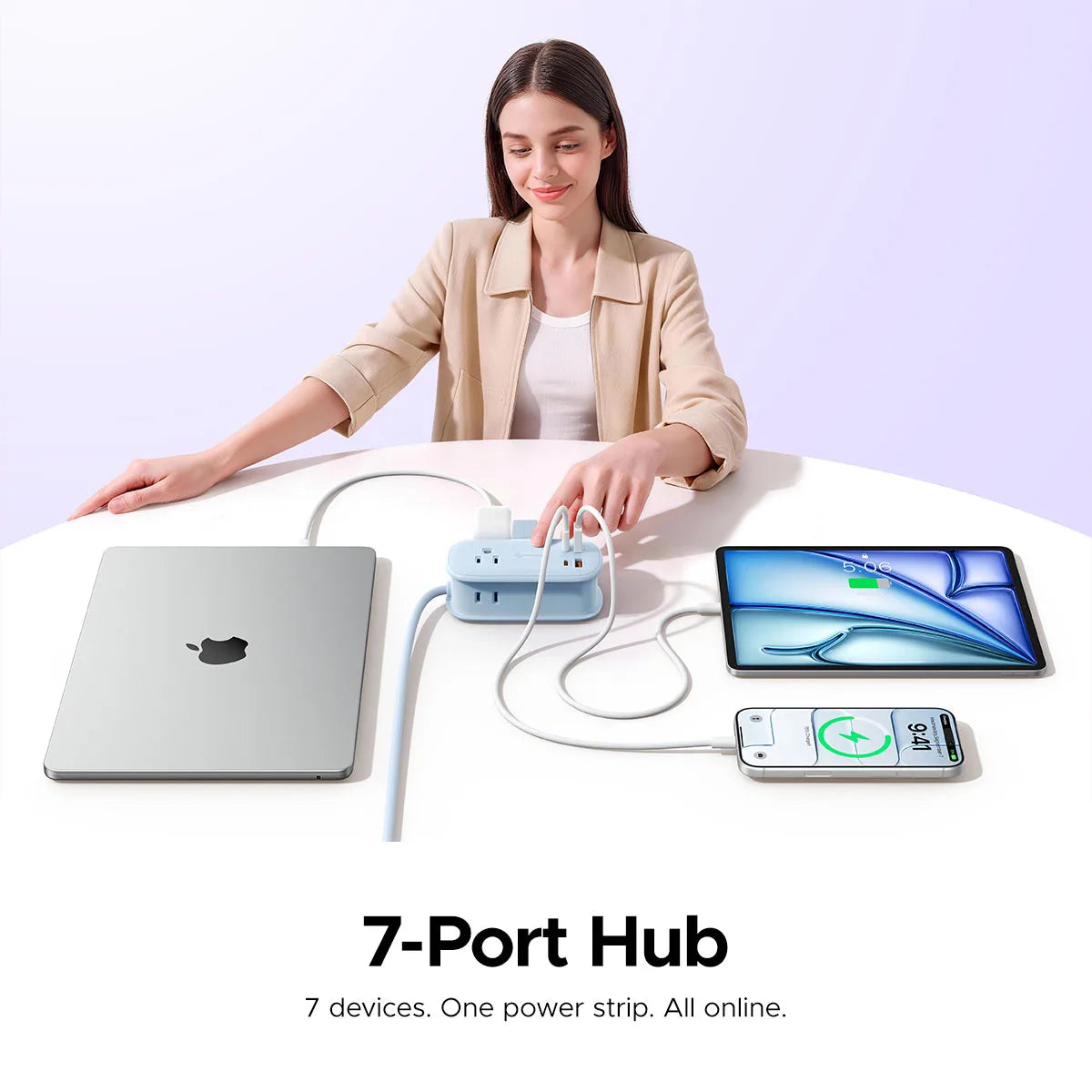 US-Plug Power Strip with USB Ports - Model Options