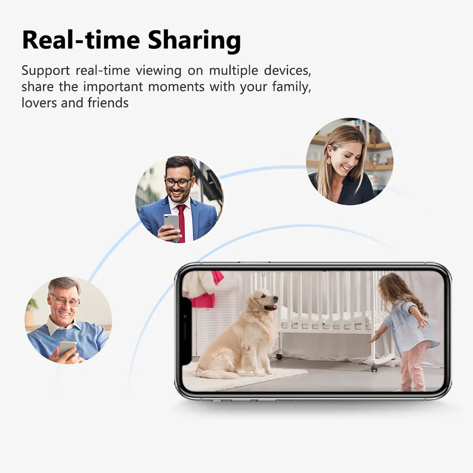 360° Indoor Security Camera with Color Night Vision & 2‑Way Audio