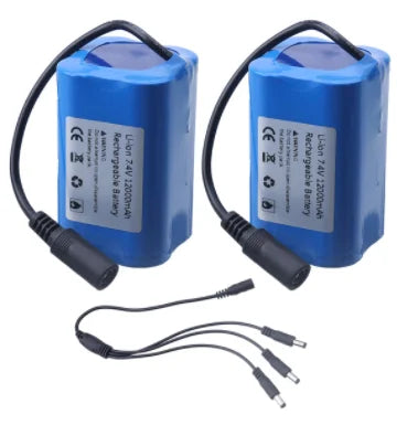 7.4V 12000mAh Battery with USB Charger For T188 T888 2011-5 V007 C18 H18 Remote Control RC Fishing Bait Boat Spare Battery Parts
