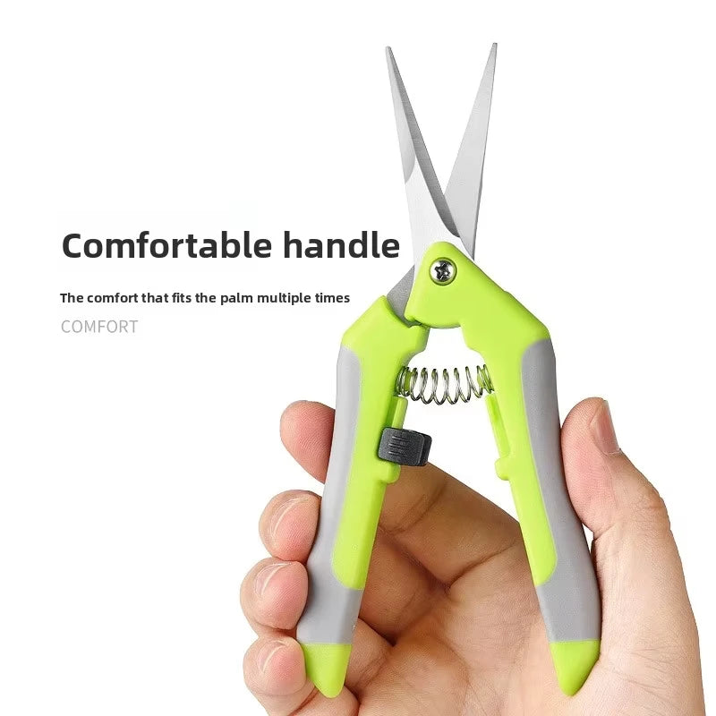 190mm Straight Head Pruning Shears Non-slip HandleStainless Steel Outils Manuels Household Bonsai Garden Scissors Pruing Shear