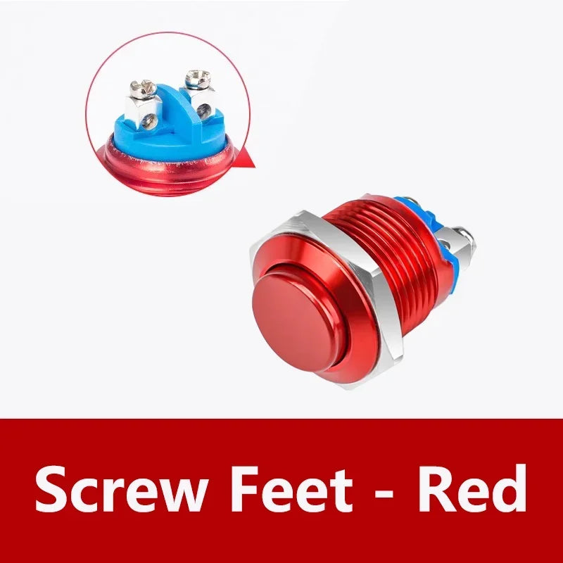 IP67 16 mm Metal Push Button Switch, Momentary ON-OFF