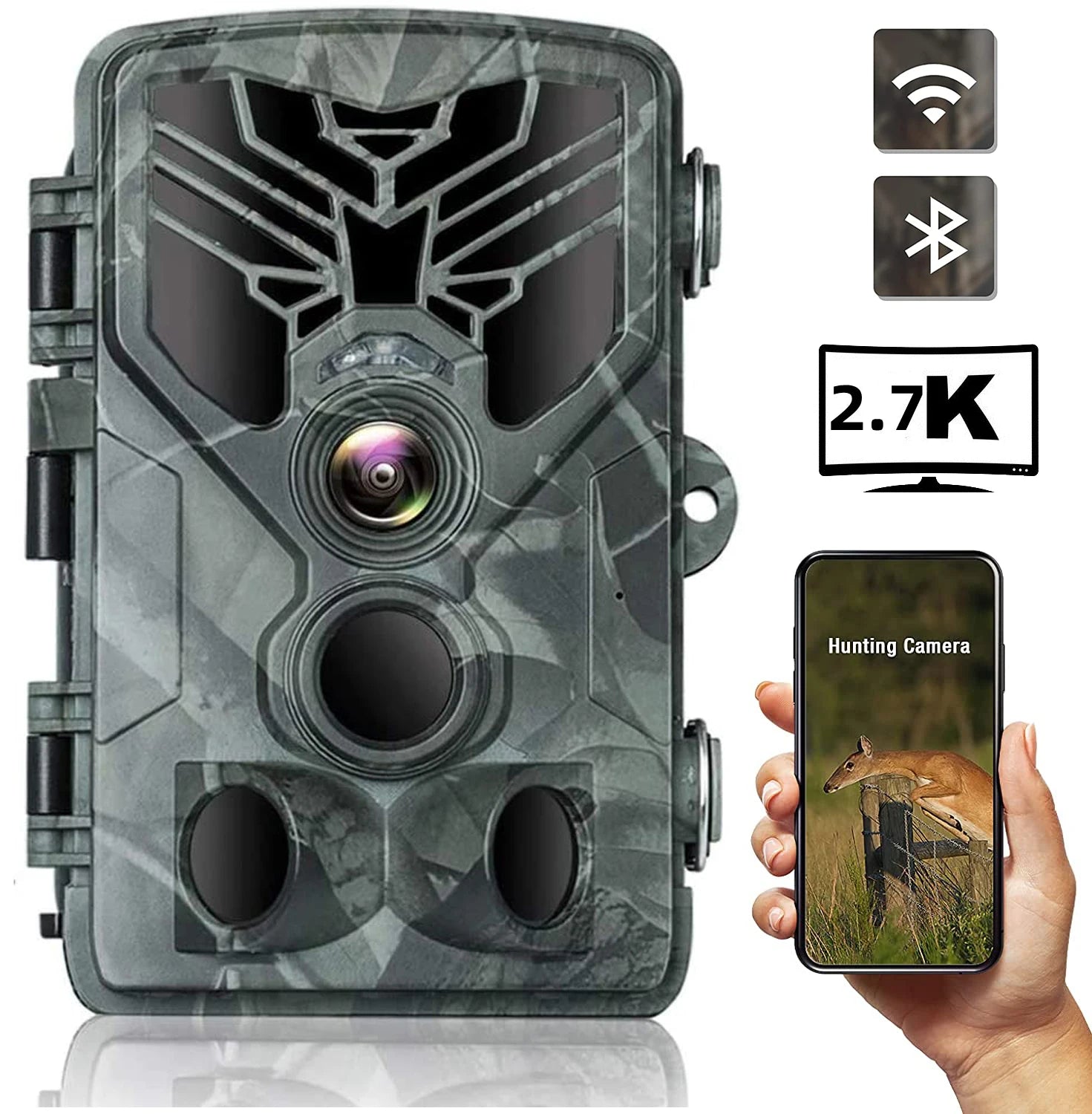 Outdoor WIFI APP 4K/2.7K 36MP/24MP Trail Camera Wildlife Infrared Night Vision Motion Activated IP65 Trap Game Cam Waterproof