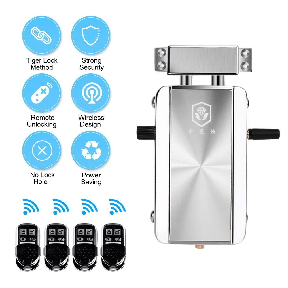 Tuya/TTlock Remote Control Door Lock Bluetooth Wireless Smart Lock Deadbolt Lock Electronic Keyless Invisible Lock