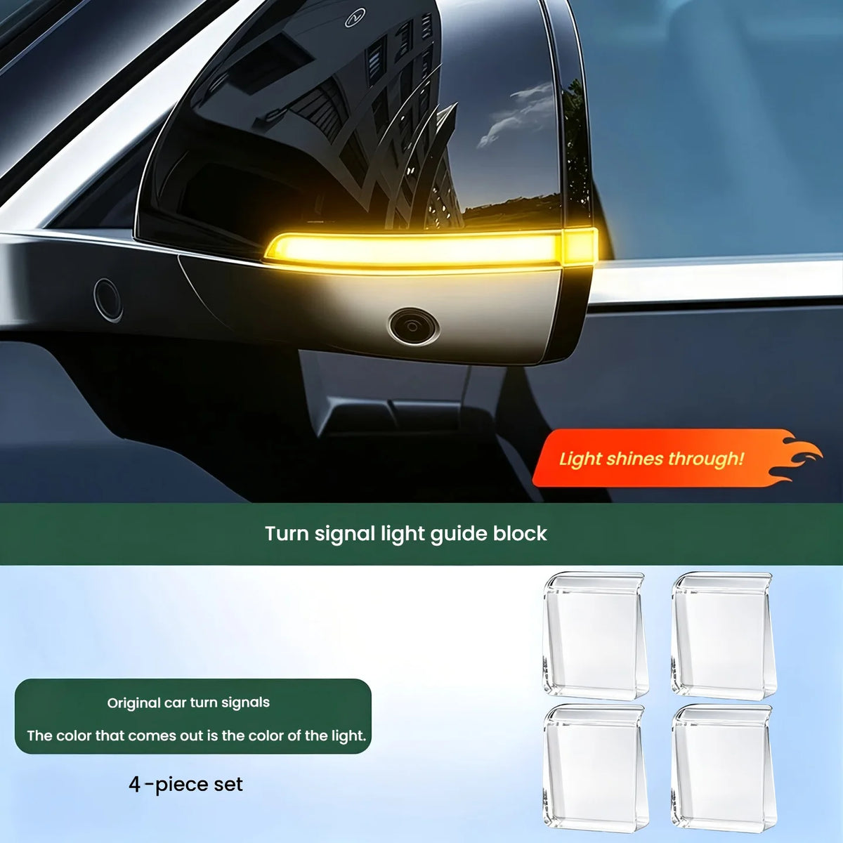 Blinklysguide for bilens bakspeil