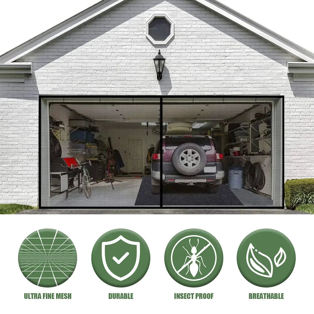 Inklapbaar Garagedeur Hor 400×200cm Insecten- en Bugbarrière Net