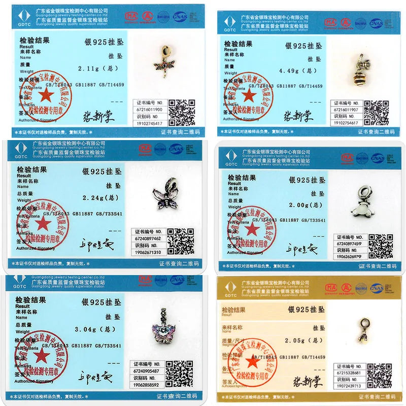 Original 925 Sterling Silver Charm Beads Glowing Luminous Firefly Butterfly Pendant for Bracelet Charm Jewelry