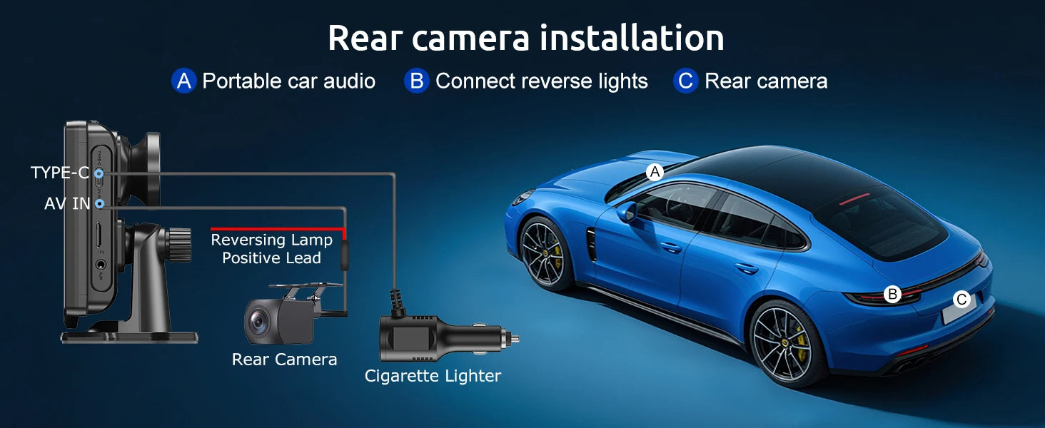10.26" 4K Dash Cam Car Stereo with Wireless CarPlay