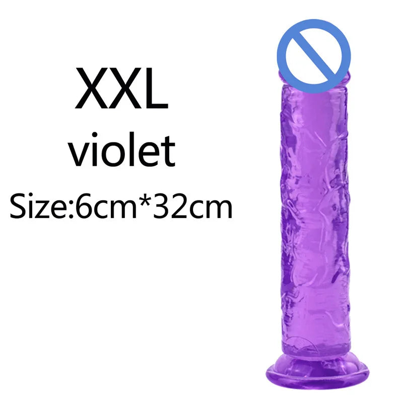 Non-Electric TPE Adult Toy with Suction Base – Size Options