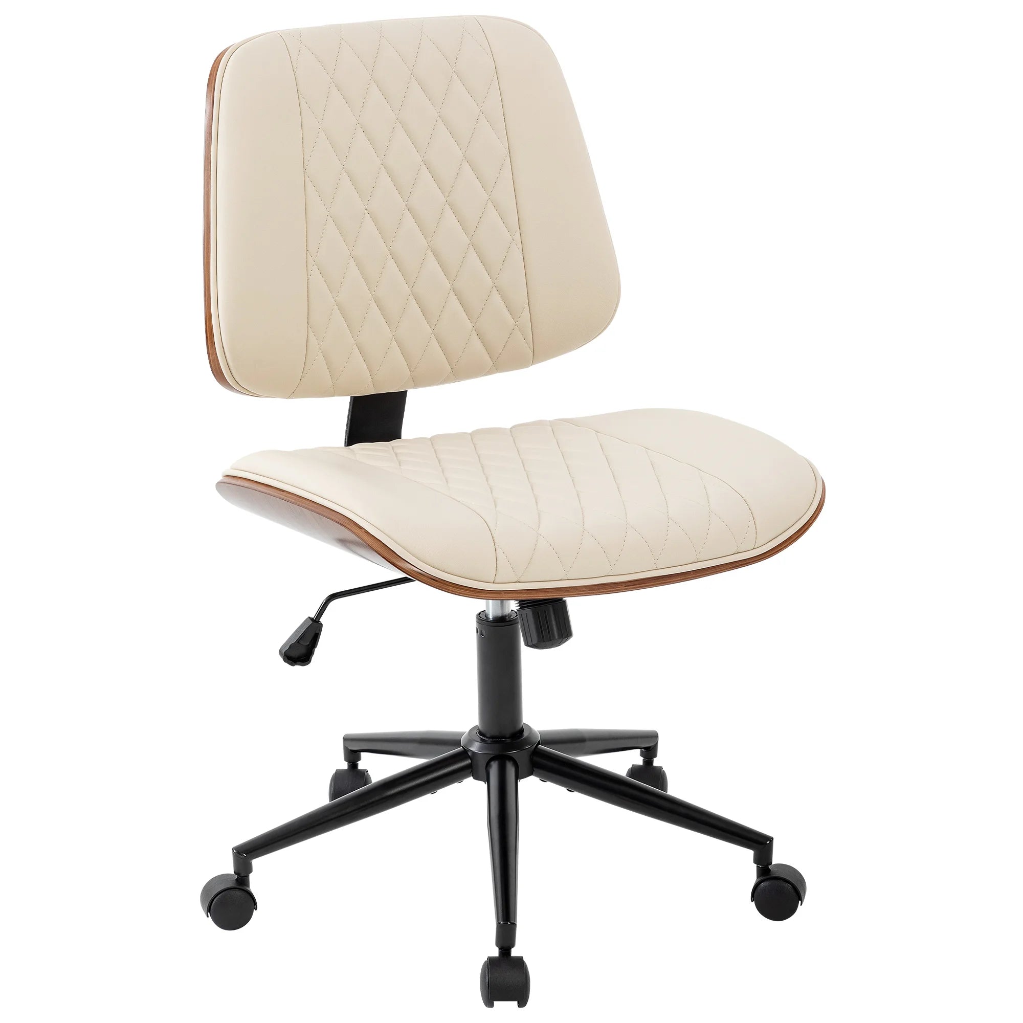 Ergonomic Armless Office Chair with Adjustable Height & Swivel