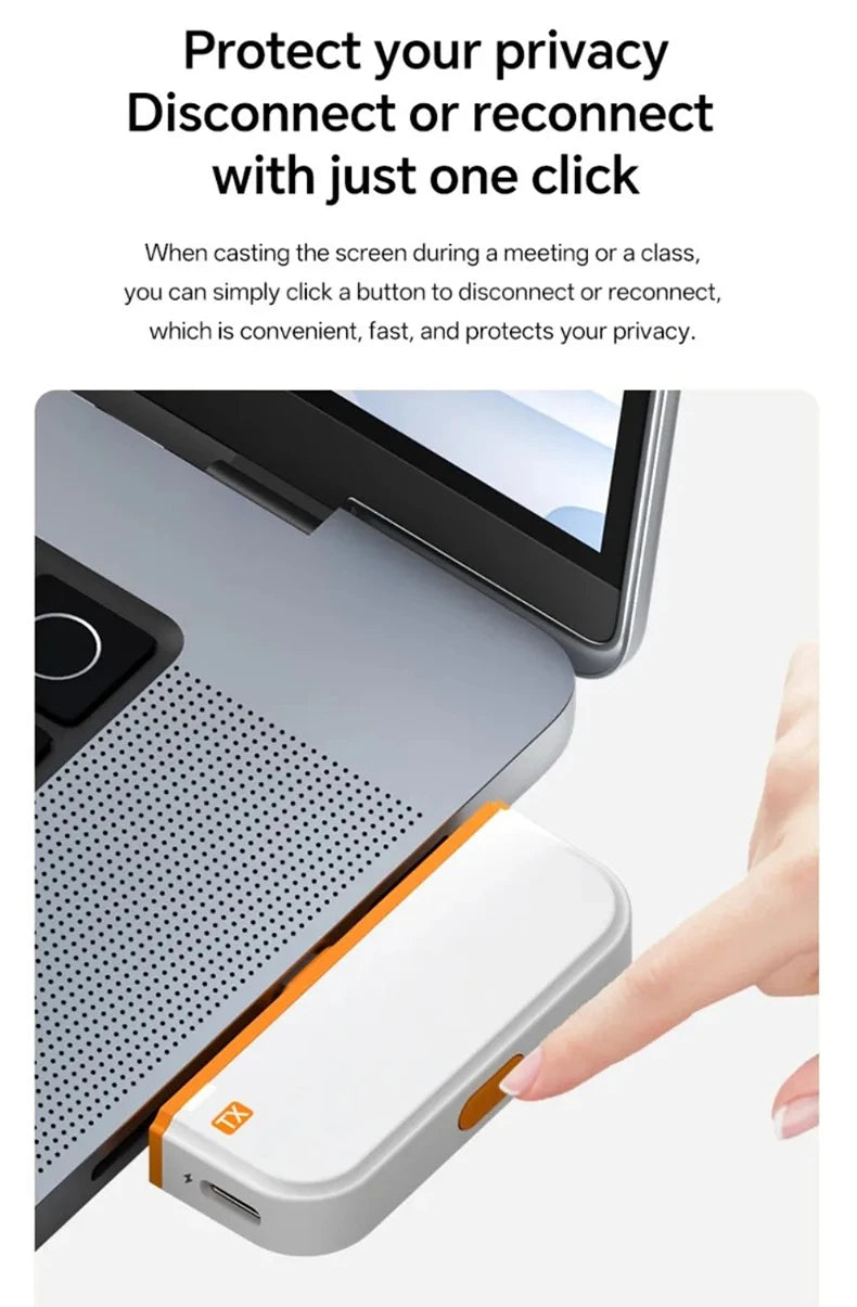 Wireless Display Adapter for USB-C to HDMI, 1080P, 50m