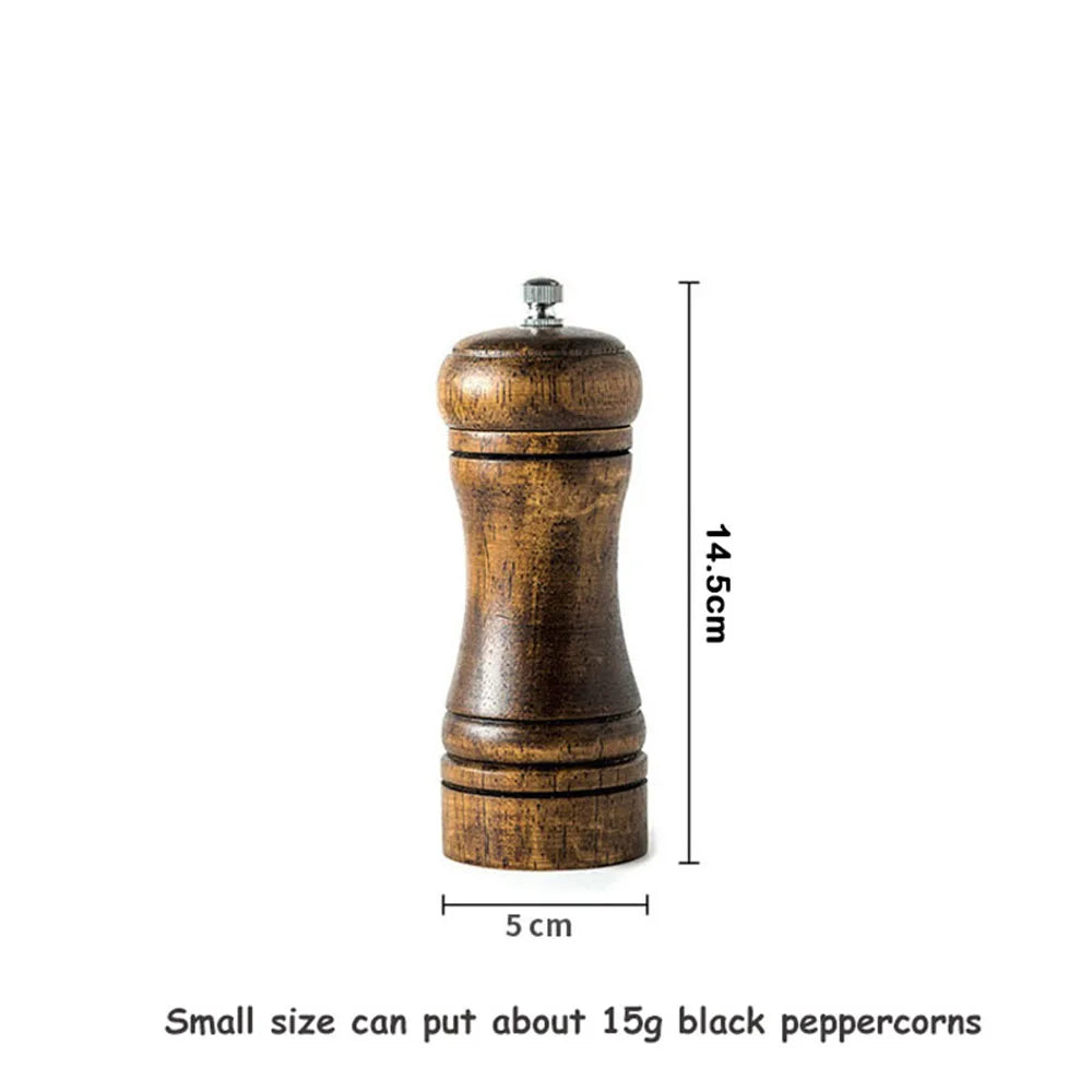 Wooden Salt & Pepper Mill, 5–10 Inch Options
