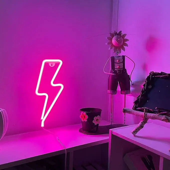 Neonska LED svjetiljka u obliku munje