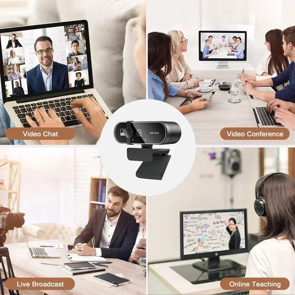 USB webkamera s automatickým zaostrovaním a mikrofónom - možnosť 2K
