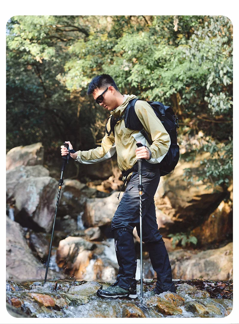 Carbon Fiber Trekking Poles Adjustable 103–135cm Ultralight Hiking Sticks