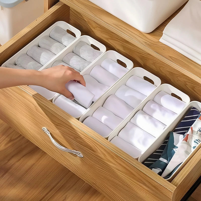 Stackable Rectangular Storage Box for Drawers and Wardrobes