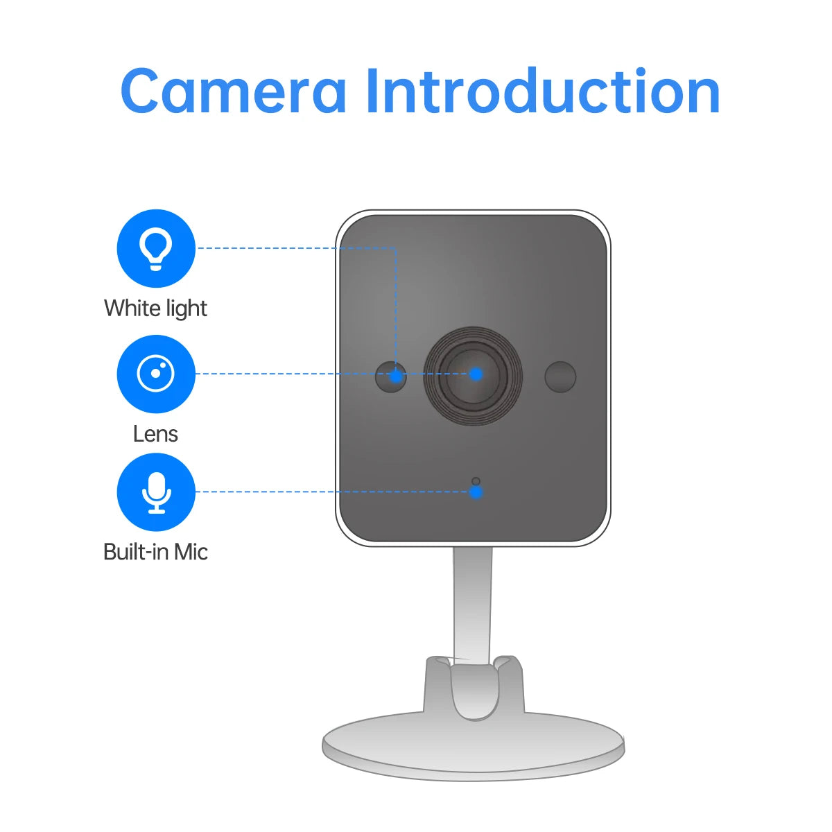 Caméra de sécurité WiFi 1080P intérieure extérieure IP66 vision nocturne