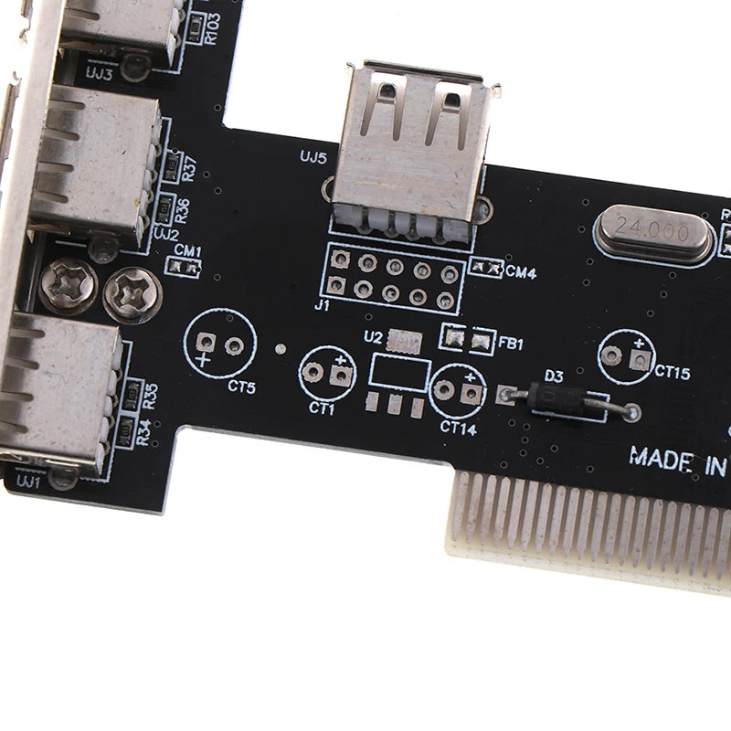 USB 2.0 PCI-utvidelseskort med fire eksterne porter