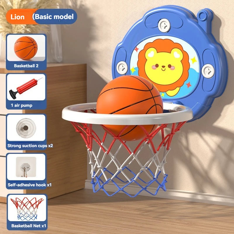 2025 New Children's Basketball Frame Indoor Shooting Hanging Baby Basketball Stand 1-5 Year Old Baby Home Ball Toy No Punching