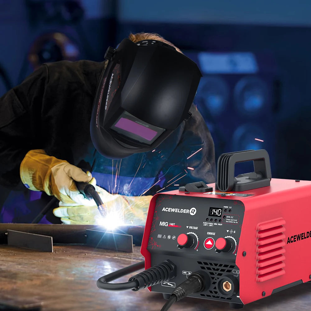 ACEWELDER 3 в 1 заваръчна машина 140A с флюсово ядро MIG ARC Lift TIG заварчик 110V IGBT инвертор безгазова заваръчна машина
