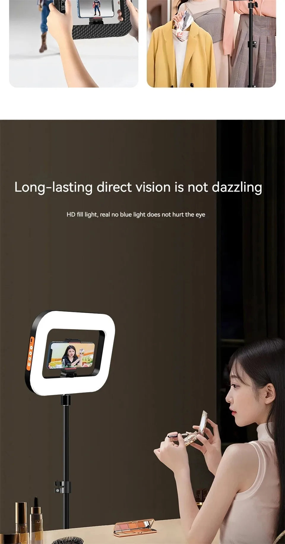 Rechargeable Video Fill Light - Tripod Options
