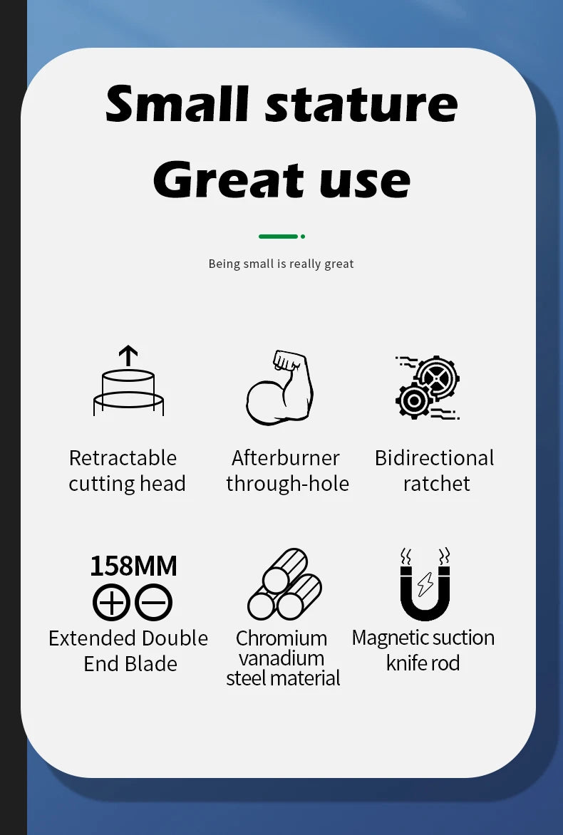 Telescopic T-Handle Ratchet Screwdriver Set