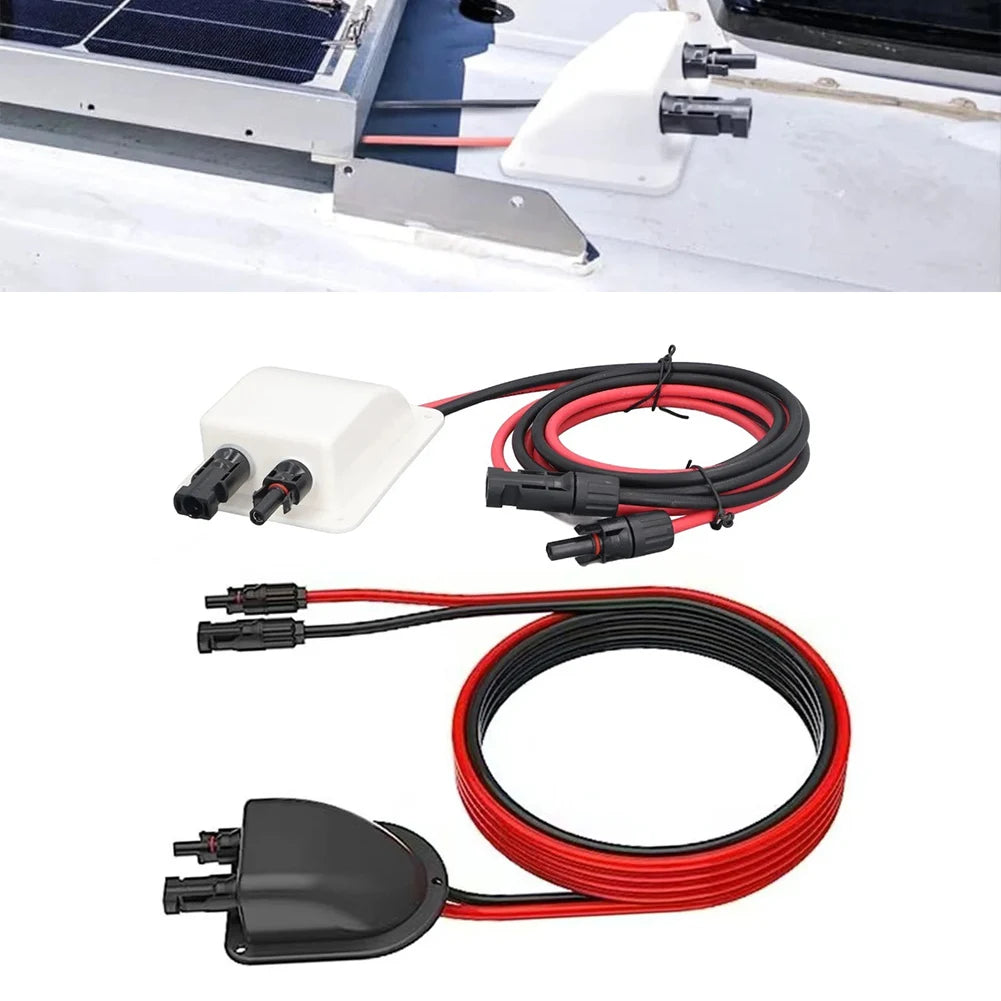 Solar Car Junction Box Solar Extension Wire Cable PV Wire Entry Gland Box Roof Wire For RV Caravan Boat Yacht Auto Accessories