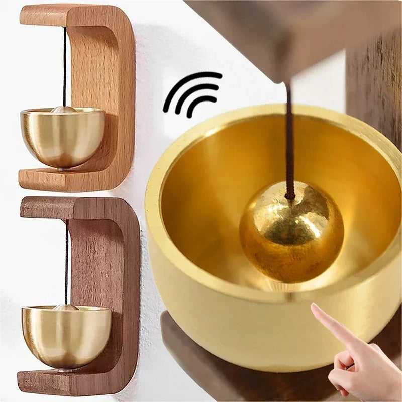 Magnetic Wooden Door Chime, Walnut or Beech Options