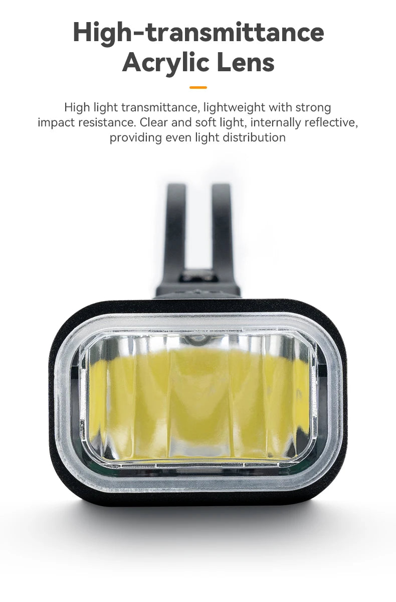 Bike Front Light 400/800LM USB-C Rechargeable IPX6 Aluminum
