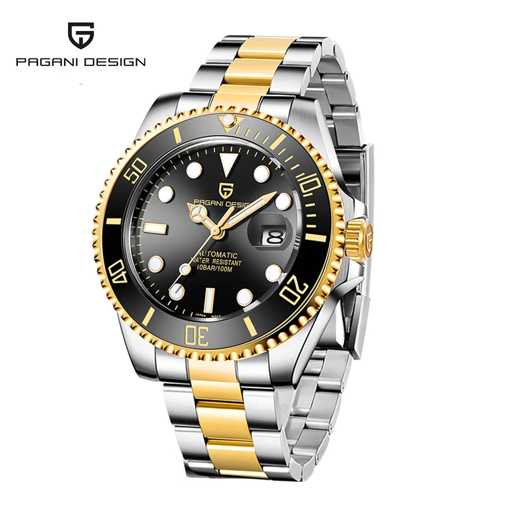 Pagani Design Automatic Dive Watch 10Bar Sapphire Steel Men