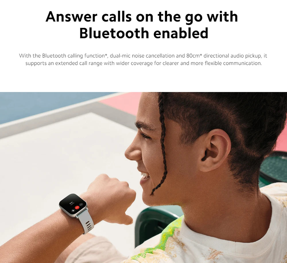 Παγκόσμια Έκδοση Xiaomi Redmi Watch 5 Active 2'' οθόνη LCD · έως 18 ημέρες μπαταρία · κλήσεις Bluetooth® · 140+ τρόποι προπόνησης · 470mAh