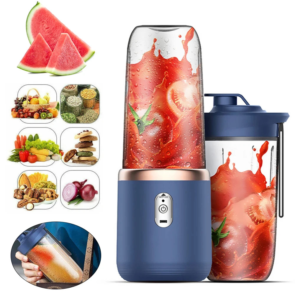 400ml Mini Blender Portable Smoothie Maker USB Rechargeable