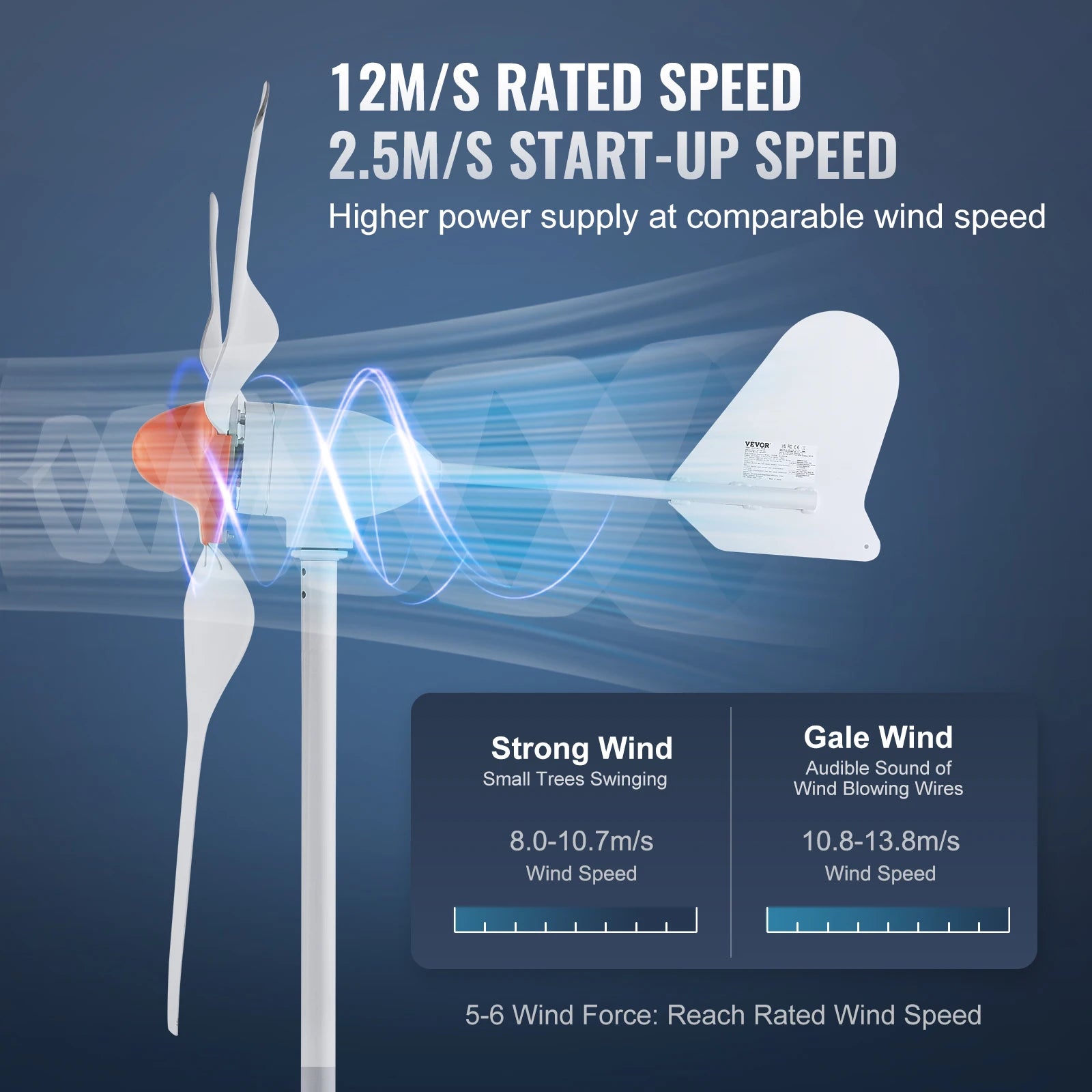 800W 12V Wind Turbine Generator Kit with MPPT Controller