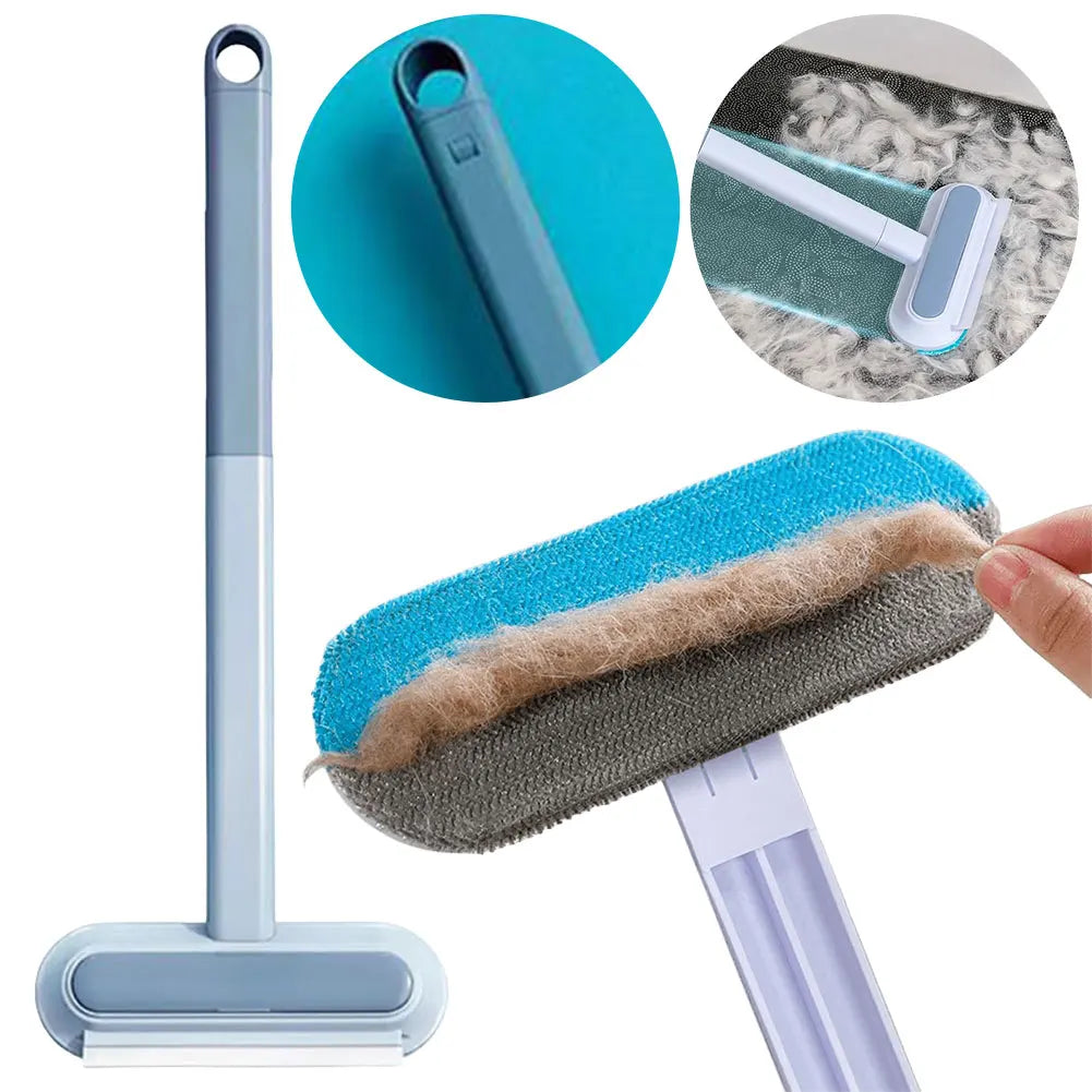 Pet Hair Remover Brush with Squeegee for Sofa, Carpet & Bed