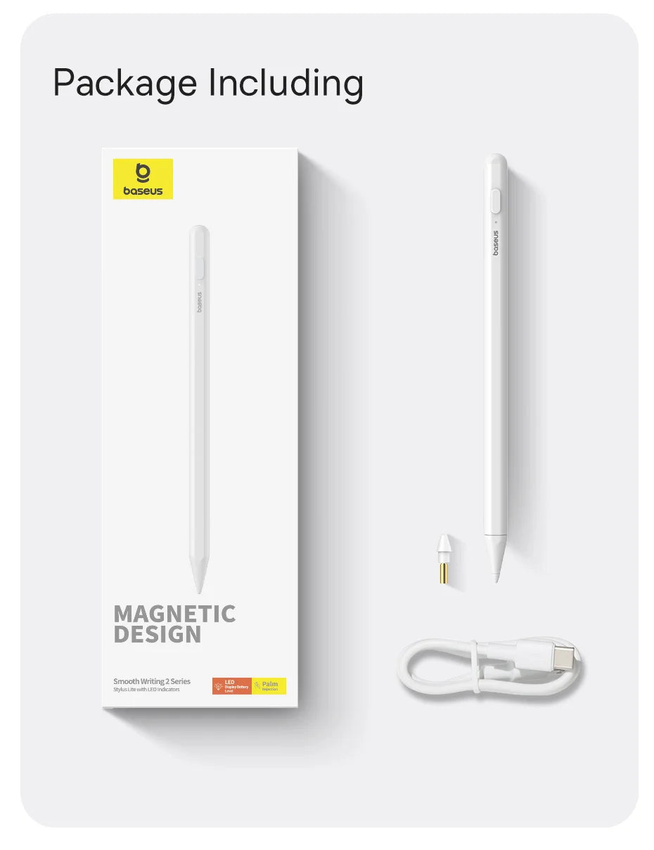 Stylus pero pre iPad s funkciou odmietania dlane, LED a magnetickým dizajnom