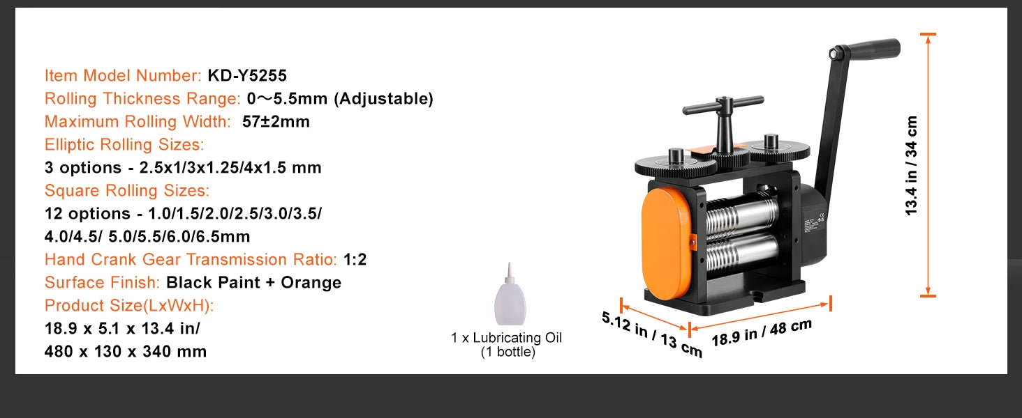 3-in-1 Jewelry Rolling Mill Machine for Sheet, Wire & Metal Forming