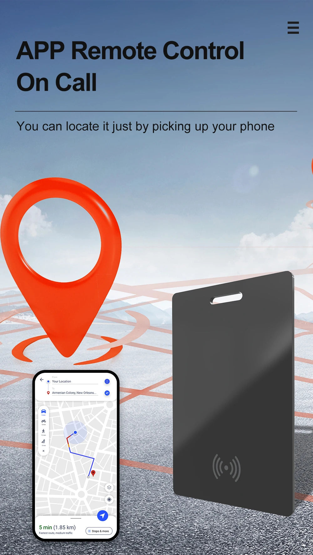 Wallet Tracking Card Ultra-thin GPS Location Smart Anti-loss Tag for Smart Phone Find My Bluetooth Device Wireless Charging